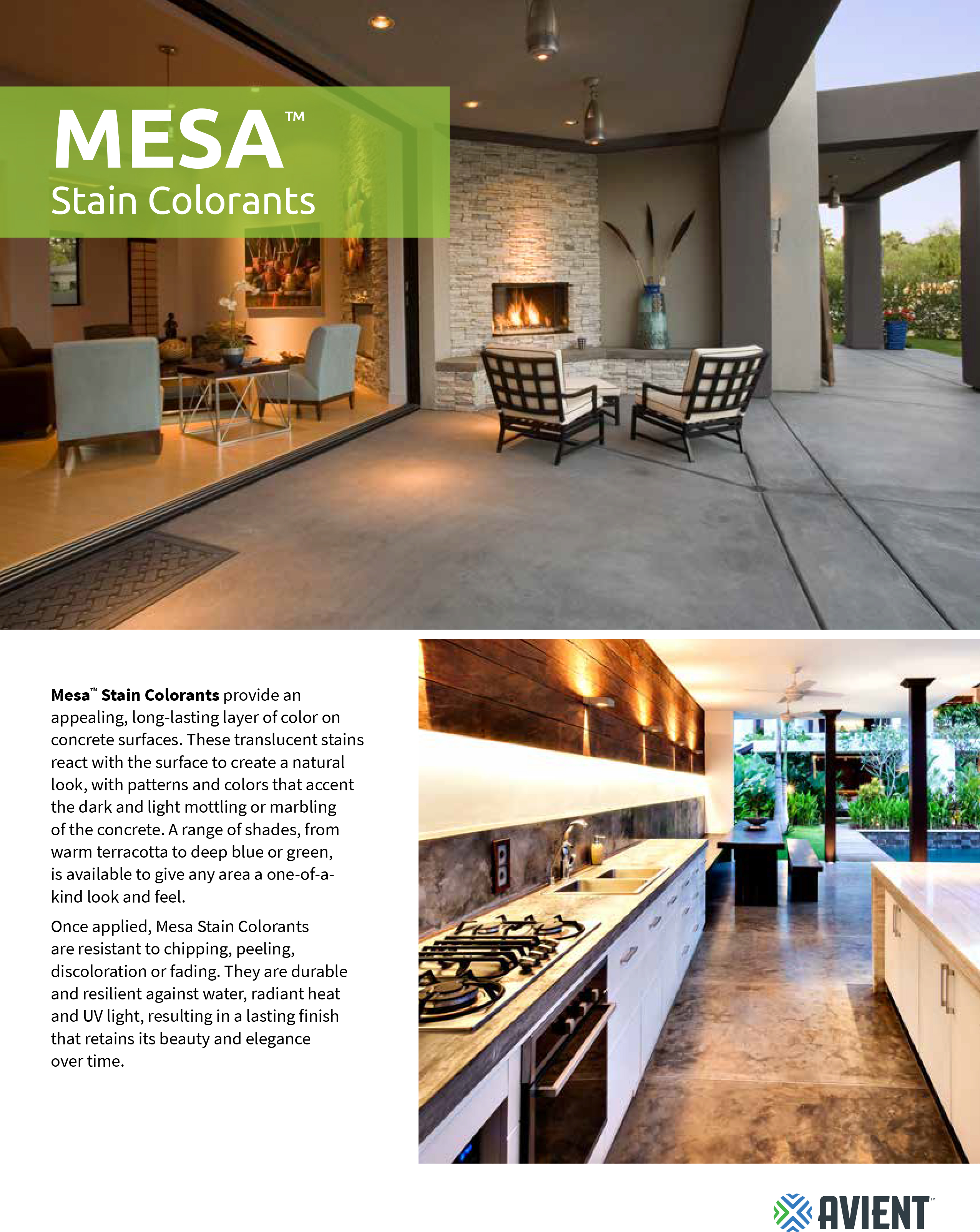 Mesa Stain Colorant Brochure